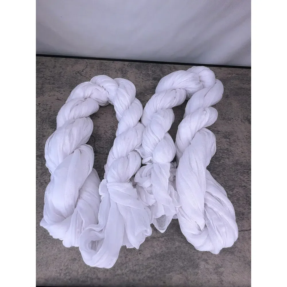 6 Pack 10Ft White Cheesecloth Table Runner, Sheer Fabric Rustic Boho Table Gauze